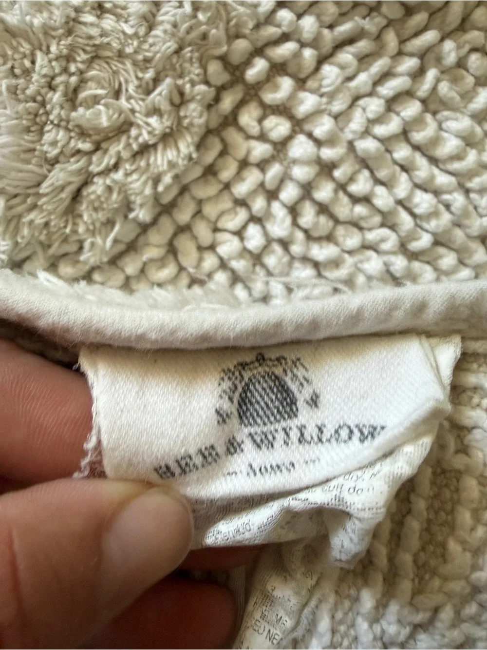 Bee & willow white cotton tufted bath rug